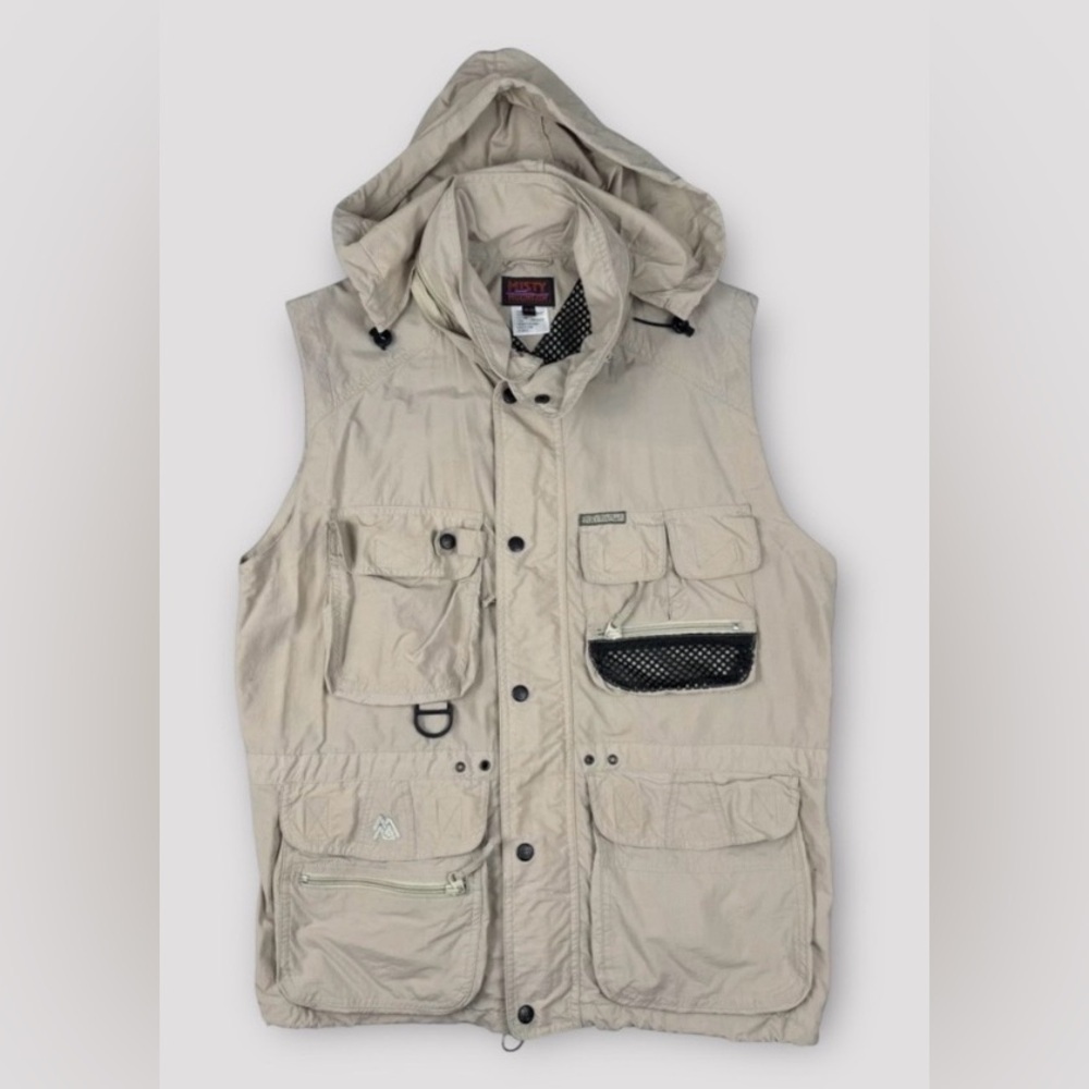 VTG Utility Vest Beige M Nylon Hooded Travel Fishing Outdoors
Hunting Granola
